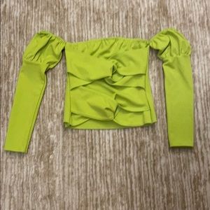 Off the shoulder long sleeve top